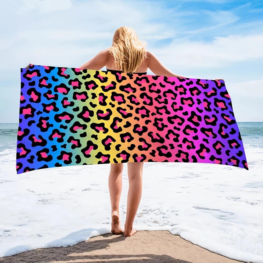 Exotischer Blumendruck Weiches Mikrofaser-Badetuch Groß Wasserabsorbierend Für Strand und Surfen