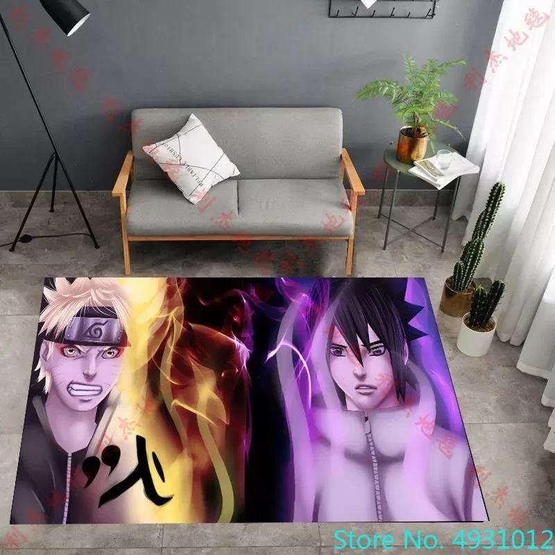 Creative 3D Carpet Akatsuki Naruto Sasuke Anime Print Living Room Bedroom Decoration Rug Children Anti Slip Crawling Mat