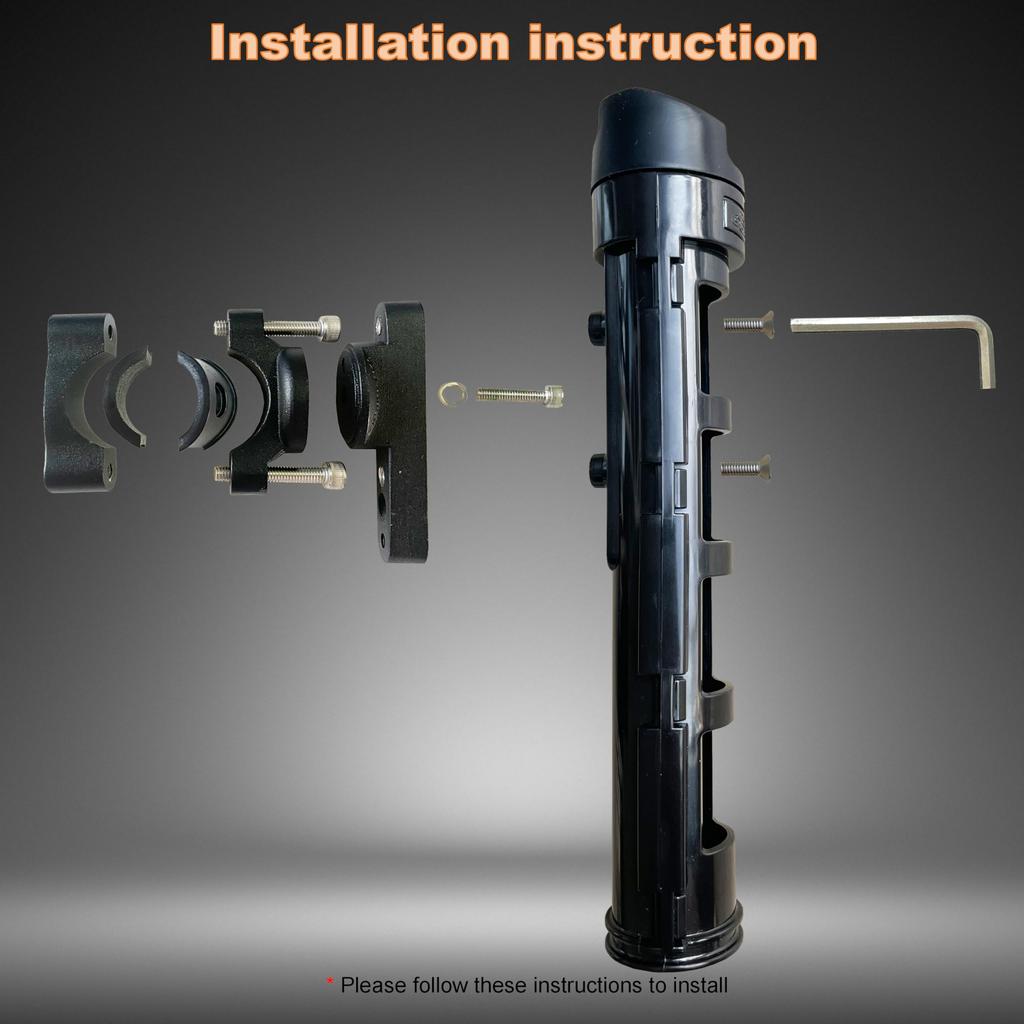 OUTDOORWEI Bicycle Fishing Rod Holder Fishing Rods Are Securely Attached To the Bike Safe and Secure Easy To Install - - -