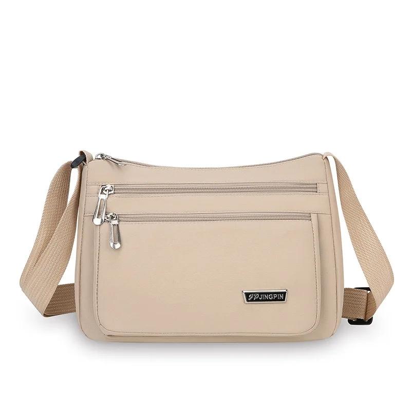 

Multi-Layer Shoulder Bag Crossbody Bag for Women Messenger Bags Waterproof Lightweight Nylon Ladies Handbag