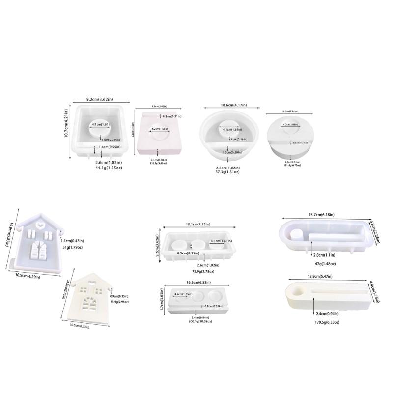 House Shape Candlestick Molds for DIY Candle Holder Gypsum Ornament