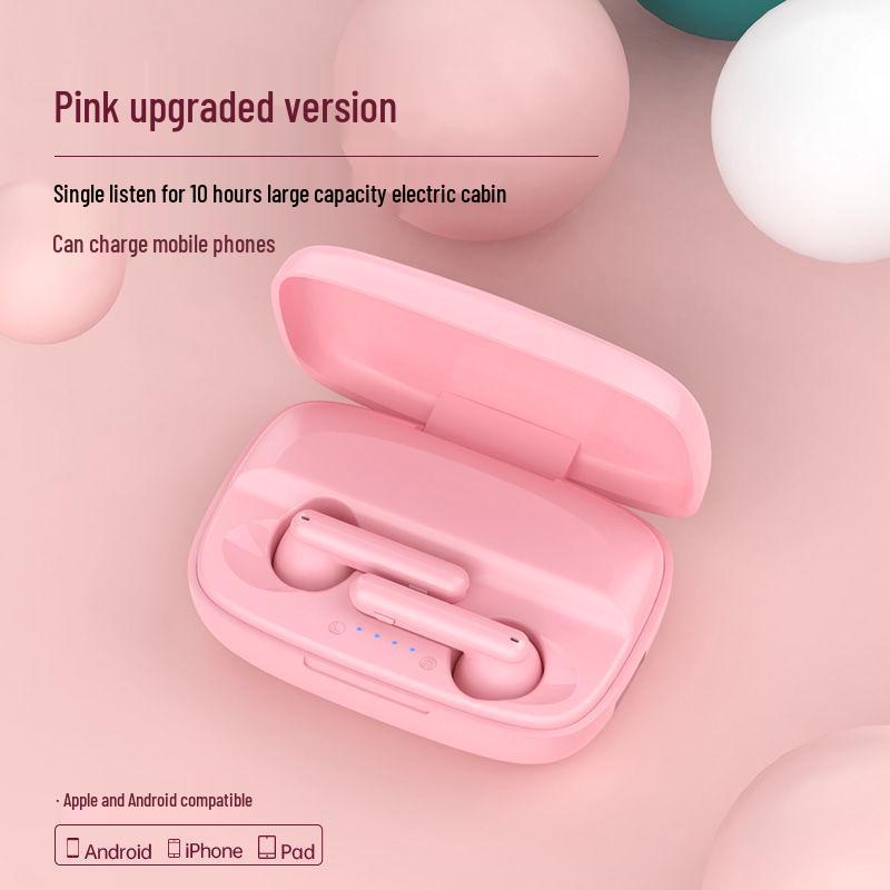 High-Quality True Wireless Bluetooth Earphones: Cute Girl Style, Ultra-Long Standby, Compatible with Apple, Huawei, Vivo