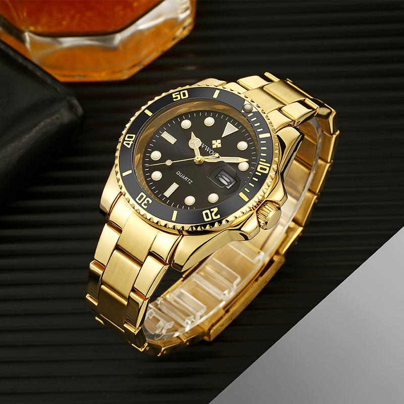 WWOOR Topmarke Luxusmode Herrenuhren Wasserdicht Datum Quarz Uhr Sportuhr für Herren Armbanduhr