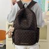 Schultasche Koreanische Version von einfacher Mode Buchstaben Rucksack Damen Große Kapazität College-Stil Studenten Schultasche Vielseitig Gepunktet Pendler