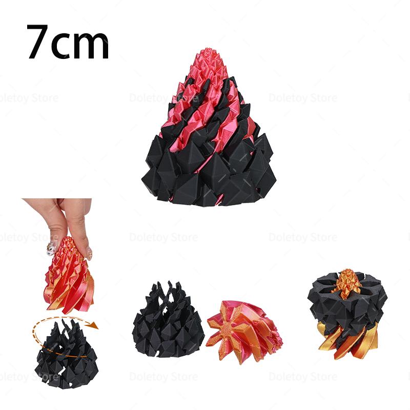 3D Printed Impossible Stone Passthrough Plaything Helix Spinning Pressure Reducing Plaything Pass Through Pyramid Vortex Thread Illusion Plaything