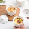 Pure White Ceramic Double Boiler Stew Cup