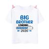 Zum großen Bruder/zur großen Schwester 2026 befördert Gedrucktes Kinder-T-Shirt Kinder Sommer-Outfit Kurzarmhemden Baby-Ankündigungs-Kleidung
