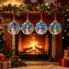 Faux Diamond Painting Craft Set 4Pcs Hanging Art Kit for Christmas Tree, DIY Mini Diamonds Acrylic Pendant Ornament Kit, Window Adults Beginners