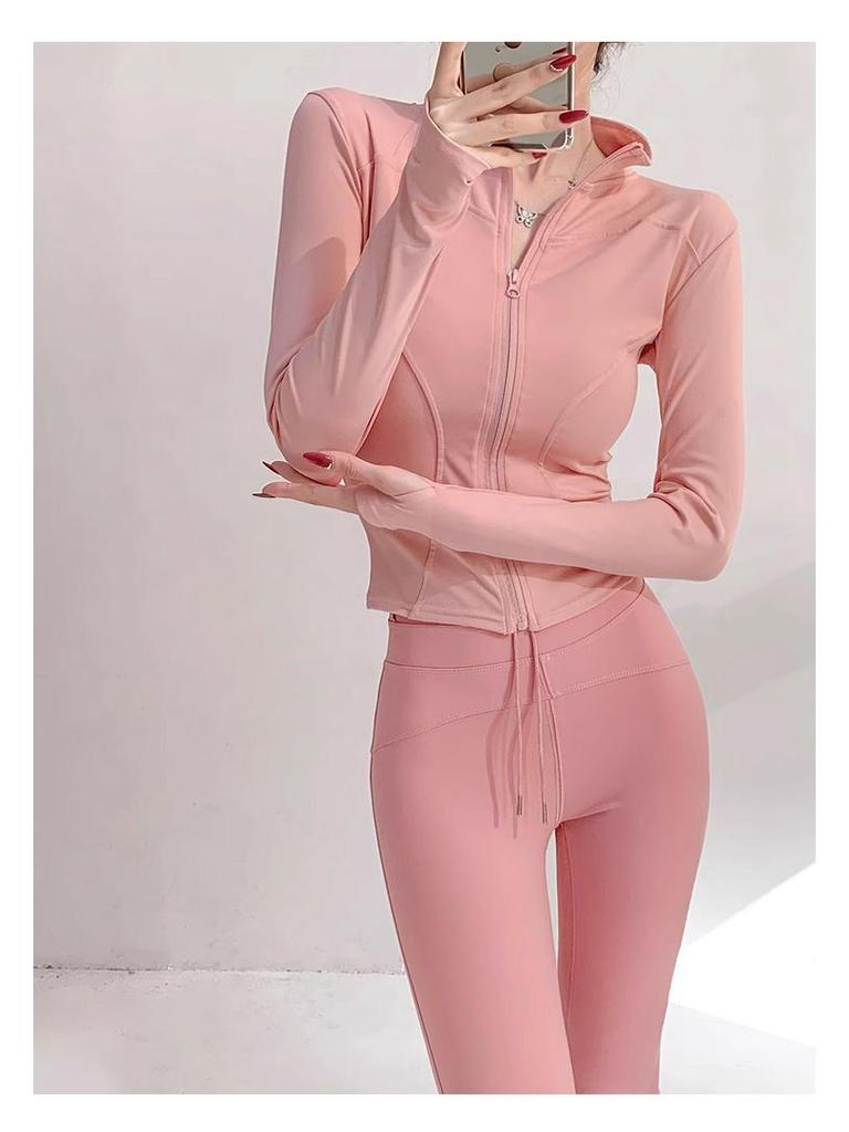 Giacca Sportiva da Donna Asciugatura Rapida Protezione UV Vestibilità Slim per Yoga e Corsa