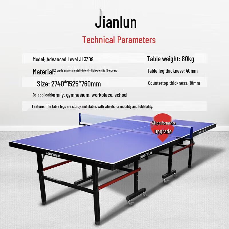 JEEANLEAN JL308 Indoor Foldable Table Tennis Table