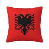 Custom Flag Of Albania Eagle Pillow Case 45X45Cm Albanian Pride Luxury Cushion Cover Soft Pillowcase