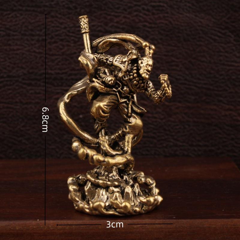 Sun Wukong Monkey King Bronze Brass Sculpture Ornament