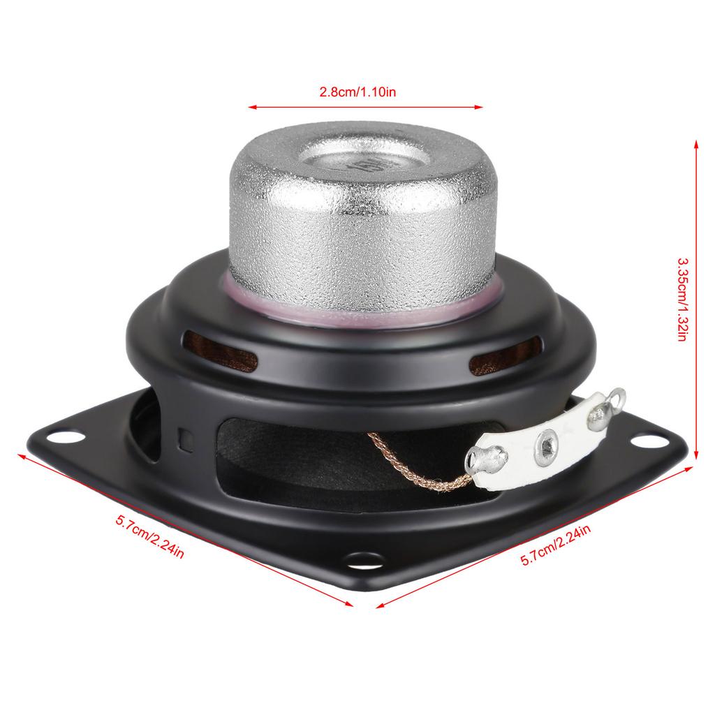 2.25Inch Low Frequency Speaker 15W 4Ohm Impedance Long Excursions Neodymium Magnets Woofer for Deep Bass Output