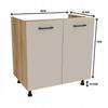 Lower Kitchen Cabinet Under the Sink 80 Capri Oak Body Evoke Cashmere Matte Front