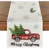 Merry Christmas Christmas Table Runner Faceless Gnome Snowman Table Cover  Home Party Decor