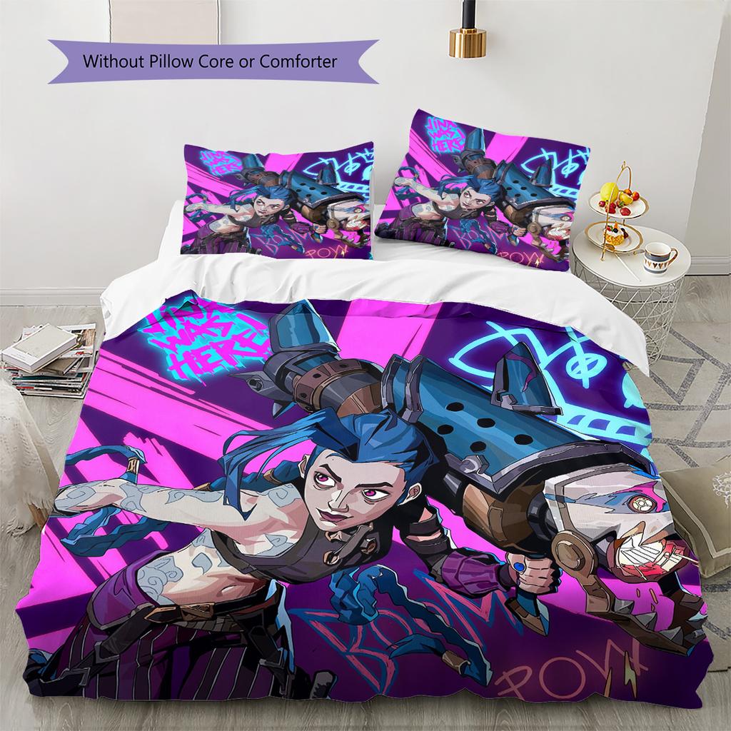 Jinx Pattern Bedding Quilt Set Home Decoration Gift (1 * duvet cover + 2 * pillowcase without core)