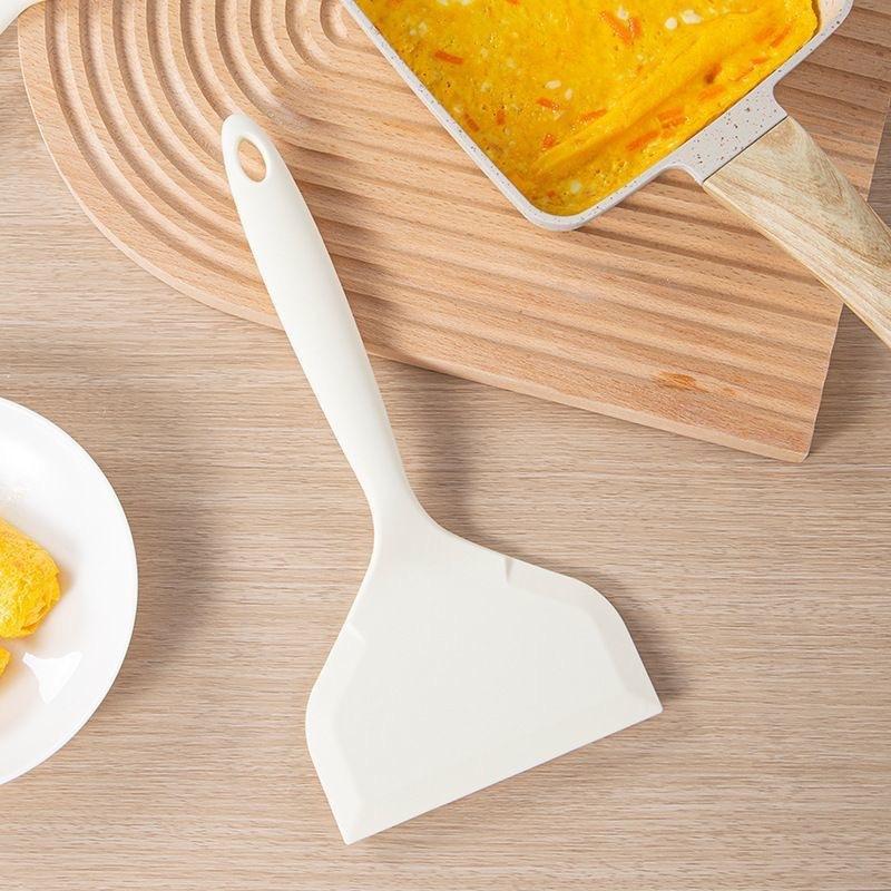 1PC Silicone Heat Resistant Pancake Shovel Non-stick Cookware Spatula Food Grade for Baking Eggs Fish Steak Pizza Utensil