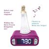LEXIBOOK - Réveil veilleuse Elsa La Reine des Neiges - Sons et mélodies, écran LCD rétro-éclairé et lumineux - Blanc, Violet