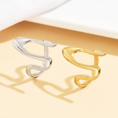 Personalized Stainless Steel Irregular Geometric Open Ring