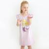 Girls' Sleepwear Dress Children's Pleated Short Sleeve Nightgown Loungewear