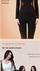 Women's Lace V-neck Warm Lingerie Set: Seamless Slimming Antibacterial Base Layer for Autumn and Winter