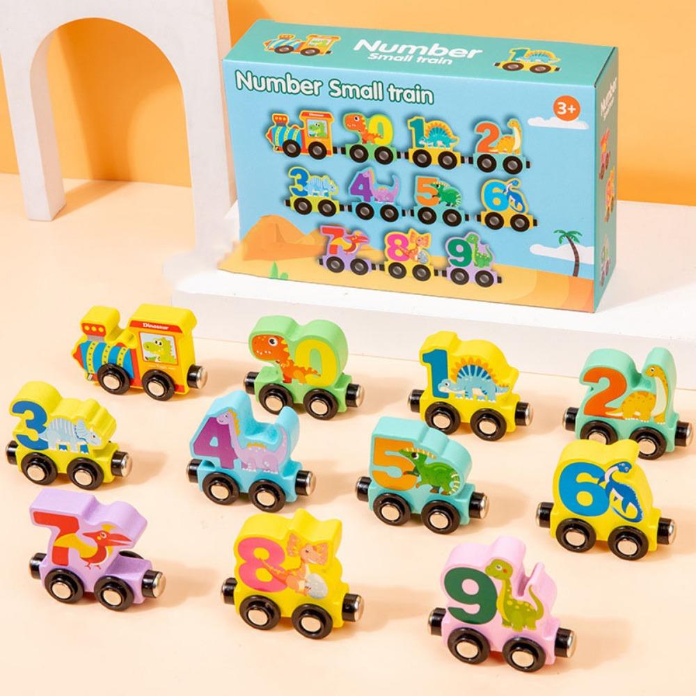Fruits/Dinosaur Montessori Number Train Set Educational Magnetic Digital Train  Toddler