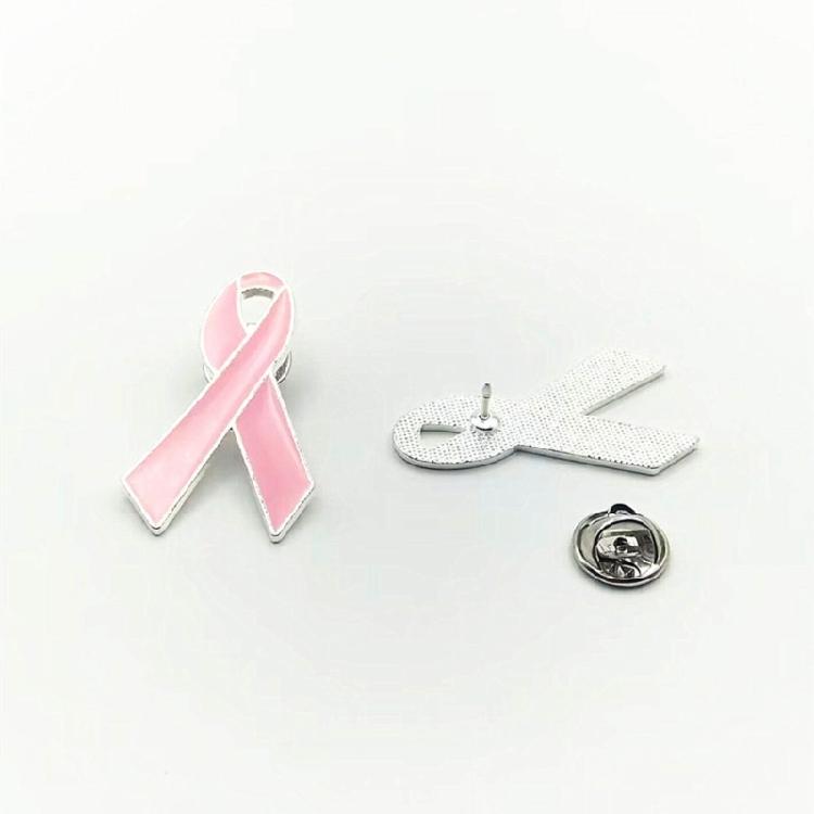 Glitter Ribbon Breast Cancers Enamel Pins Prevention Awareness Badge Brooches