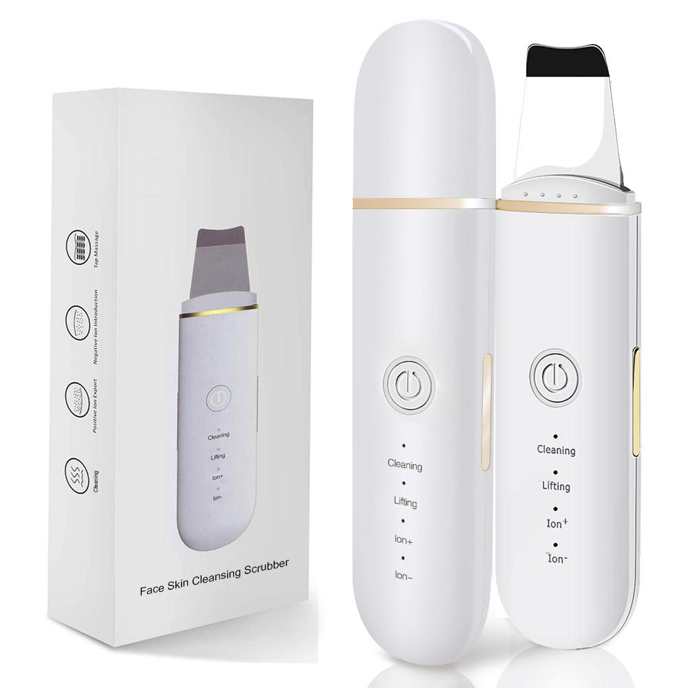Ultrasonic Skin Scrubber Spatula Peeling Blackhead Remover Deep Face Cleaning Deep Face Cleaning Machine usb белый