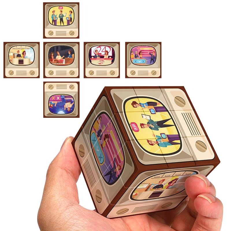 Волшебный кубик 3x3x3 3DUV телепрограмма антистресс-пазл профессиональная плавная скоростная игра детская игрушка подарок