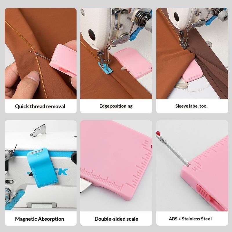 4 In 1 Magnetic Sewing Ruler Wizard Sleeve Tab Seam Allowance Stop Gauge for Professional Tailors Hobbyists