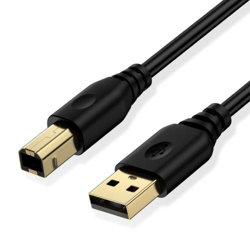 FodLop Printer Cable 3m USB Cable AB Type USB 2.0 Scanner Cable 480 Mbps High Speed ??Transfer Compatible with HP, Canon, Panasonic, Epson, Brother, D
