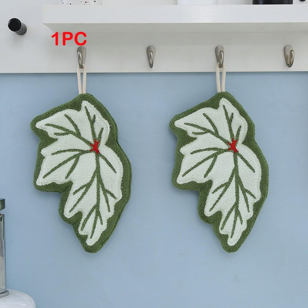 New Leaf Hand Towel Double-layer Soft Kitchen Towel Thickened Speed Dry Bathroom Towel Kitchen Use
