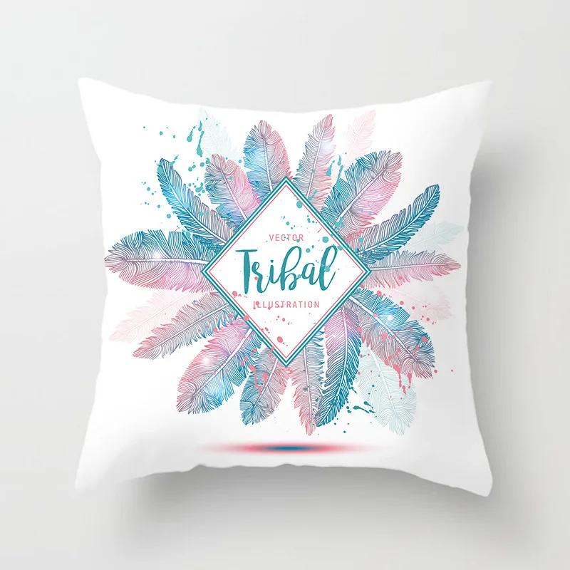Feather Dream Catcher Pattern Pillow Cushion Cover Car Home Sofa Bed