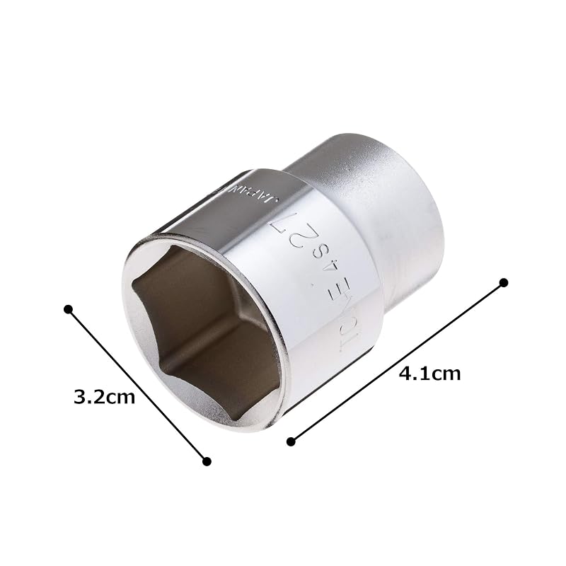 TONE Socket (Hexagonal) 4S-27, Drive Size 12.7mm (1/2"), Wrench Size 27mm