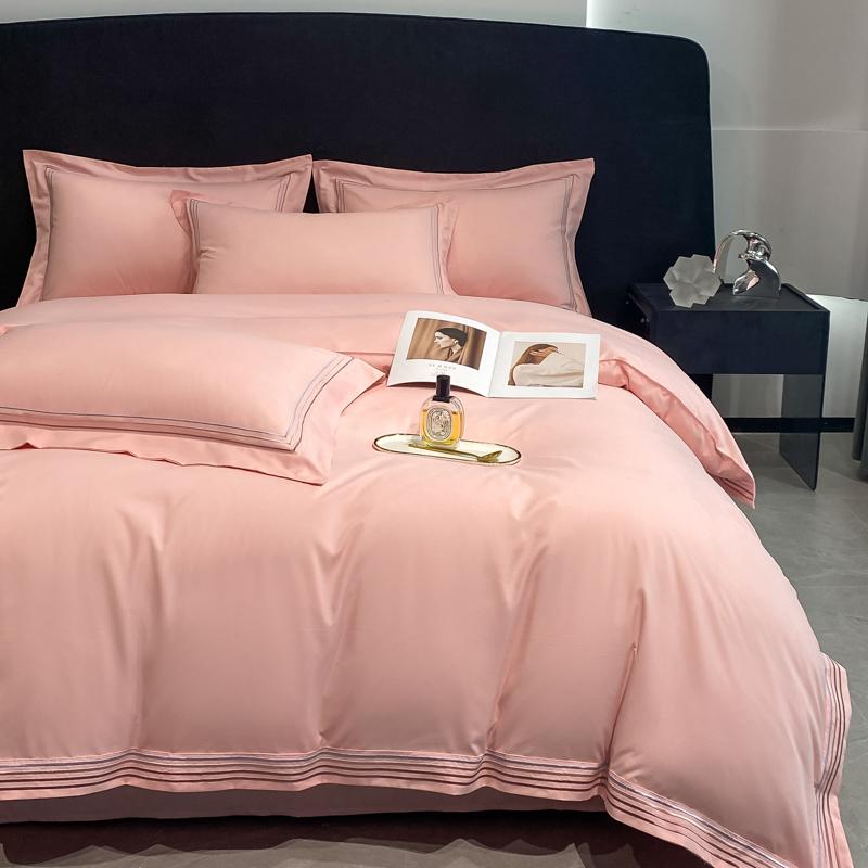 4pcs King/Queen Size Bedding Set Soft Washed Cotton Duvet Cover Skin Friendly Breathable Home Textile Luxury Bed with Pillowcase