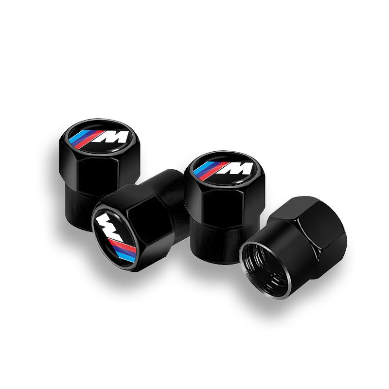 For BMW 1 W E82 4PCS Aluminum Alloy Car Wheel Tire Valve Cap Stem For BMW 50th Kith F30 F10 E90 E46 E60 E70 E39 E36 E87 X7 E92 E91 E28 X3 X1
