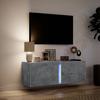 Vidaxl Ścienna Szafka Tv Z Led, Szarość Betonu, 100X31X35 Cm