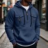Men's Multi-Pocket Hoodie - Utility Hooded Sweatshirt