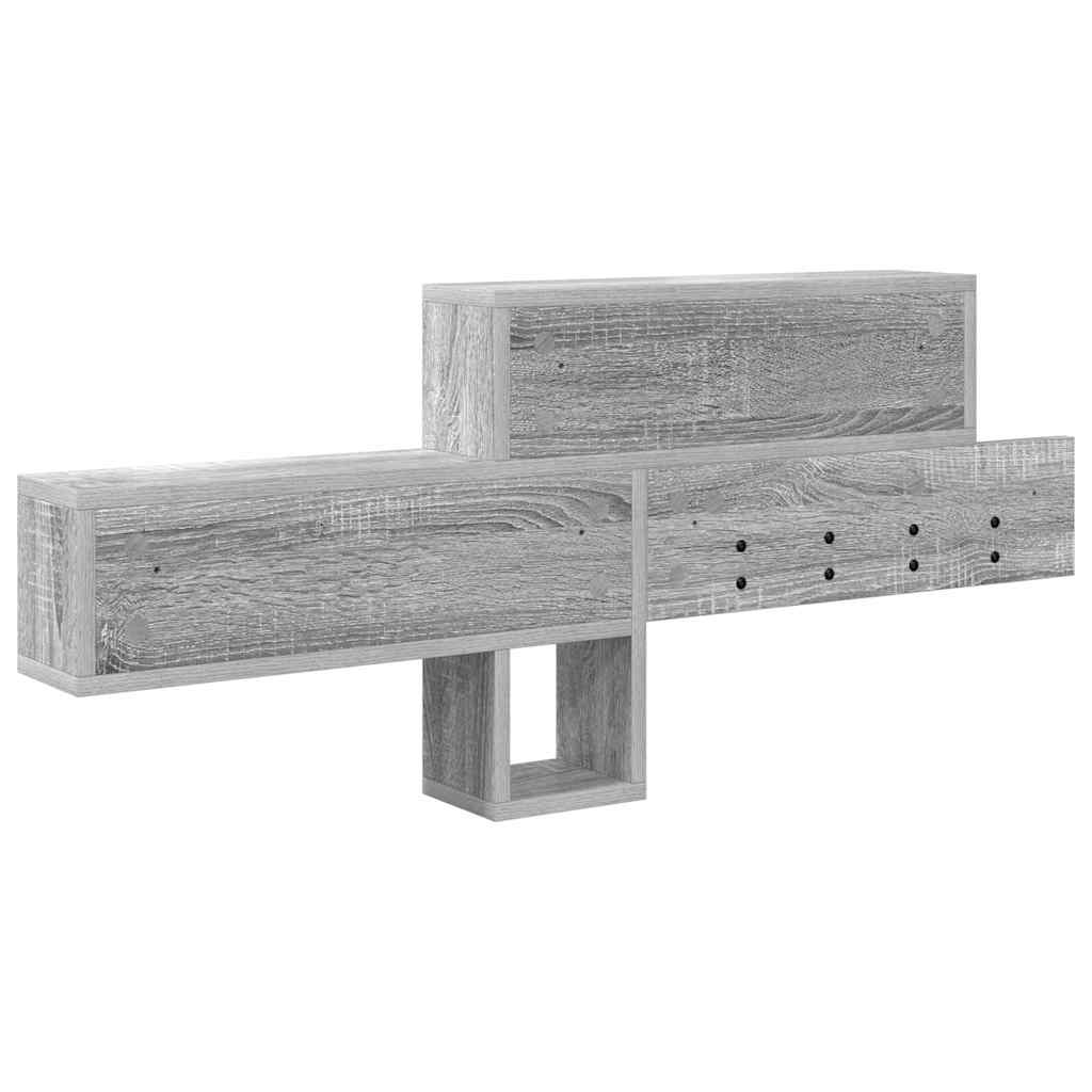 Wall Mounted Nightstand Grey Sonoma 100 x 12 x 43.5 cm