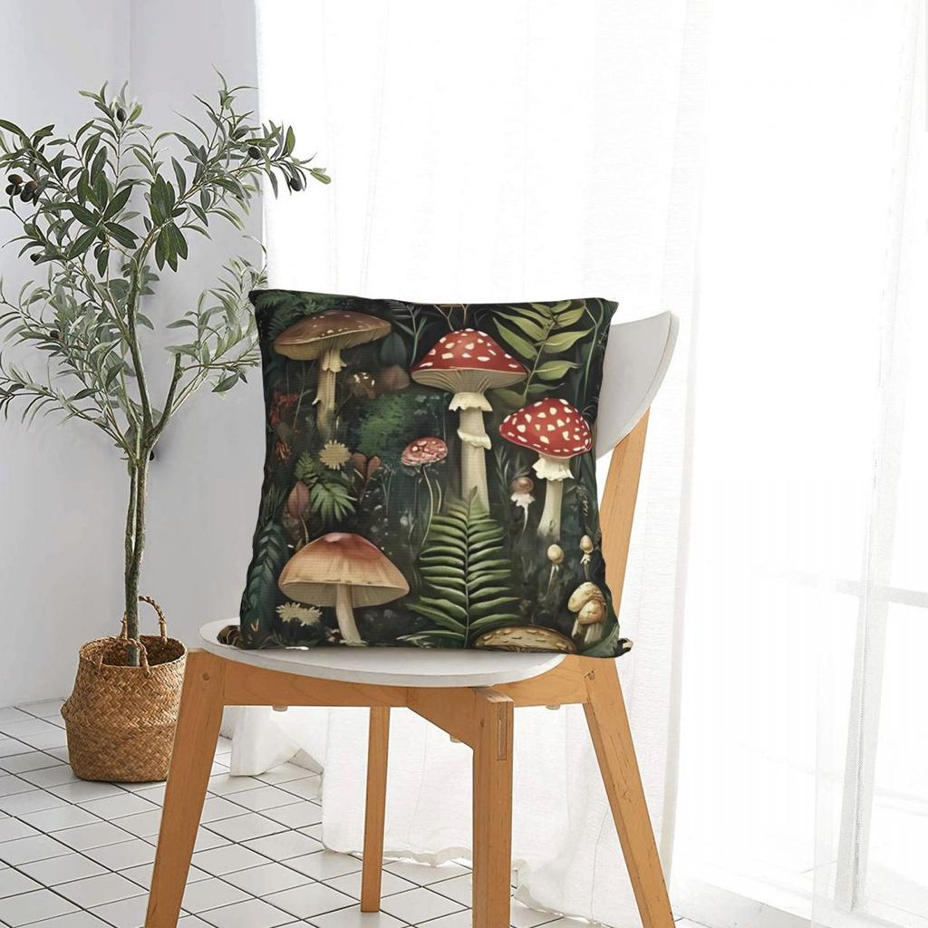 Mushroom Forest Cartoon Throw Pillow Cover Decorative Pillow Customized Cushion Covers