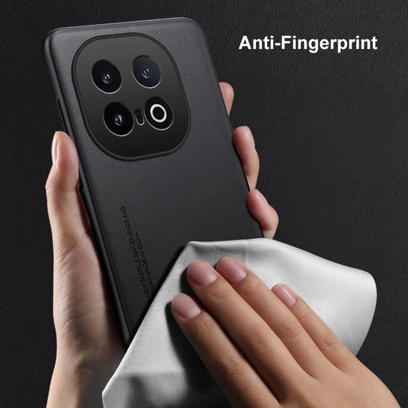 Luxury PU Leather Case For Vivo iQOO 13 Back Cover Matte Silicone Shockproof Full Protection Phone Case For iQOO13 5G Coque