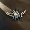 Elegant Rhinestone Animal Brooch: High-End Flower Design for Women's Coats and Accessories