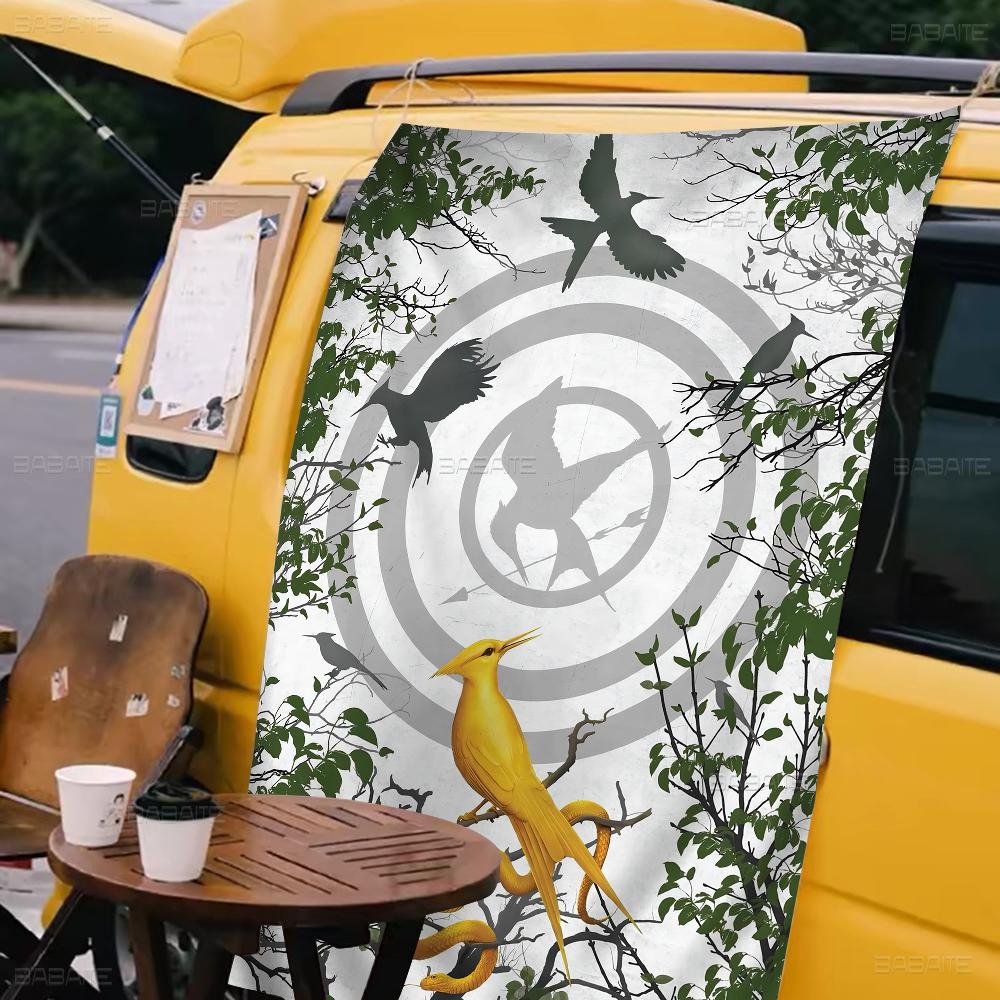 Hunger Games Ballad Songbirds Snake Creative Pattern Hanging Flag Polyester Printed Banner Hand Pulled Flag 74x94cm(29x37in)