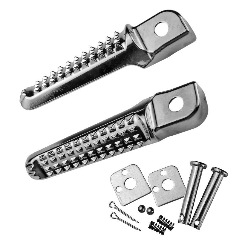 1 Pair Motorcycle Foot Pegs Footrests Black Pedals Aluminum Alloy Pedals Suitable For Most Motorcycles Wear-Resistant