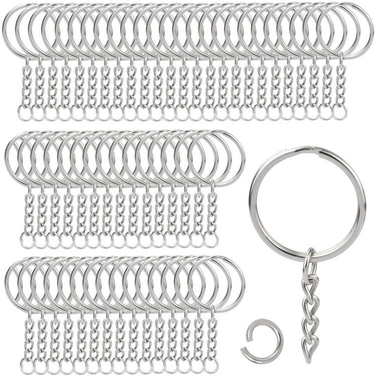 DIY Jewelry Keychain Kit with Extension Chain, Jump Ring, Keyring, and Bag Pendant Buckle