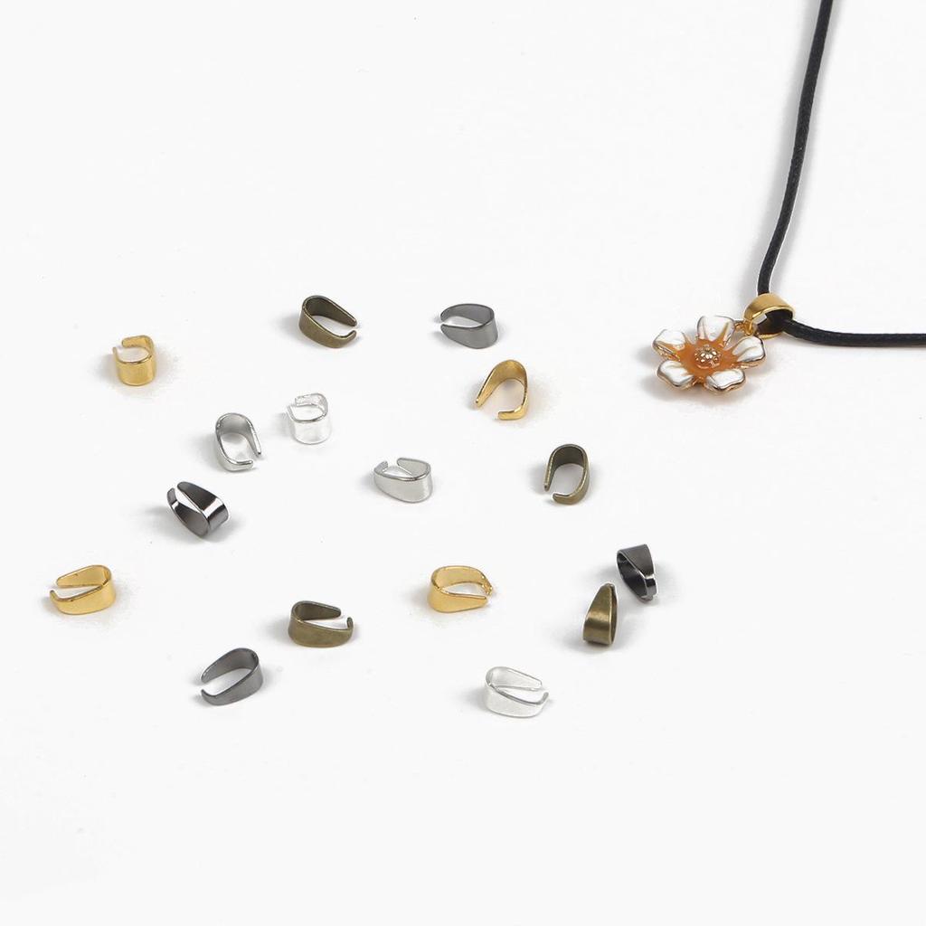 4x9mm Iron Melon Seed Buckle: Smooth Pendant Clip and Bracelet Clasp for DIY Handmade Jewelry