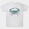 T Shirt Women Crabby Blue Harajuku Print Kawaii Tshirt Summer Short Sleeve Female T-Shirt Top Tee