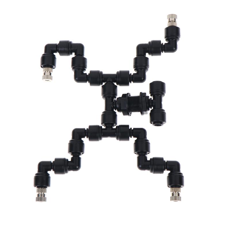 1PCS adjustable nozzle 4 Head Garden Watering Reptile Fogger Mister With Quick Connecting Nozzle 0.3mm Connect With 6.35mm Pipe