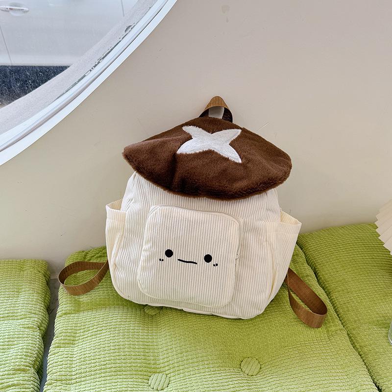 Cross-border Special Supply Faux Rabbit Fur Mushroom Backpack – Large Capacity, Fashionable, Casual for Students