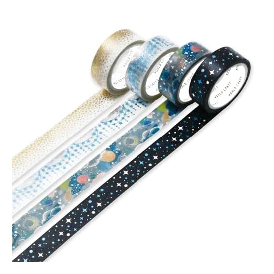 World Craft Masking Tape Glitter Planet KRMT15-003